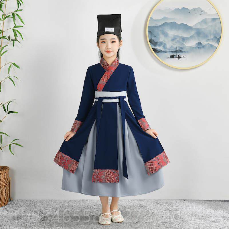正品弟开笔礼汉服小孩古装出儿童国学服子规三字经女中国男风书童