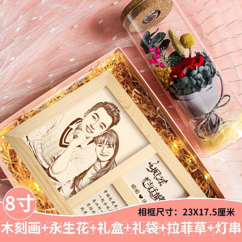 正品结婚纪念日物送礼老实婆老公照片生日定制用意义情侣恋爱一周