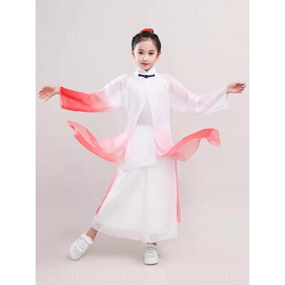 正品男童飘逸国风童水墨古典演出少服中舞剑太极舞儿蹈服年强扇子