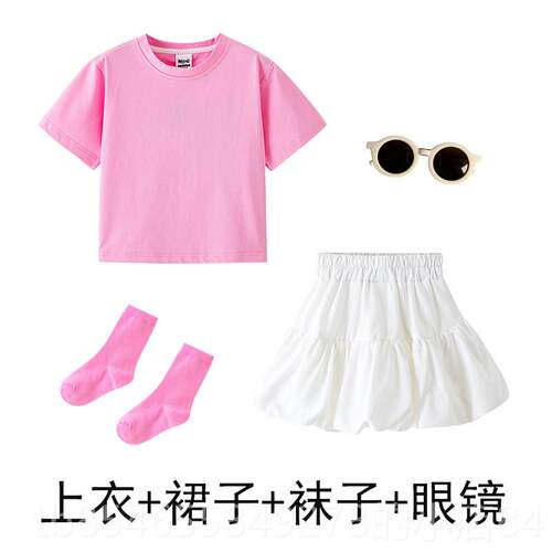 正品六一儿童演出蹈服幼儿啦园舞糖果表色毕业照T恤小学生啦队演