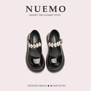 正品NUEMO法风潮牌童国鞋~黑女童小皮鞋色儿童软底公主鞋生演出单