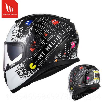 正品mt头行盔刺雷神车3摩托全盔男四季防晒骑机车女赛毒3c认