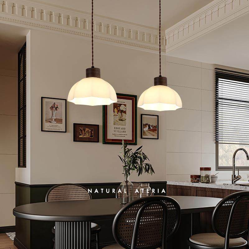 全光谱护眼卧室床头吊灯美式复古客厅餐厅吧台黑胡桃木单头小吊灯,家装灯饰光源,智能吊灯,淘宝优惠券,粉丝福利购,淘宝优惠卷