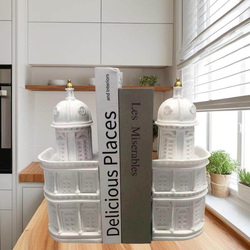 欧式创意建筑城堡书靠书挡摆件客厅办公室书房酒柜家居桌面装饰品,家居饰品,装饰摆件,淘宝优惠券,粉丝福利购,淘宝优惠卷