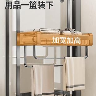 浴室淋浴房挂篮玻璃门挂架卫生间放浴巾毛巾衣服悬挂置物架子厕所
