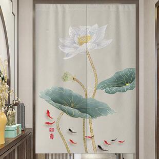 中式厕所门对门化解入户玄关风水门帘遮挡隔断帘卧室卫生间免打孔