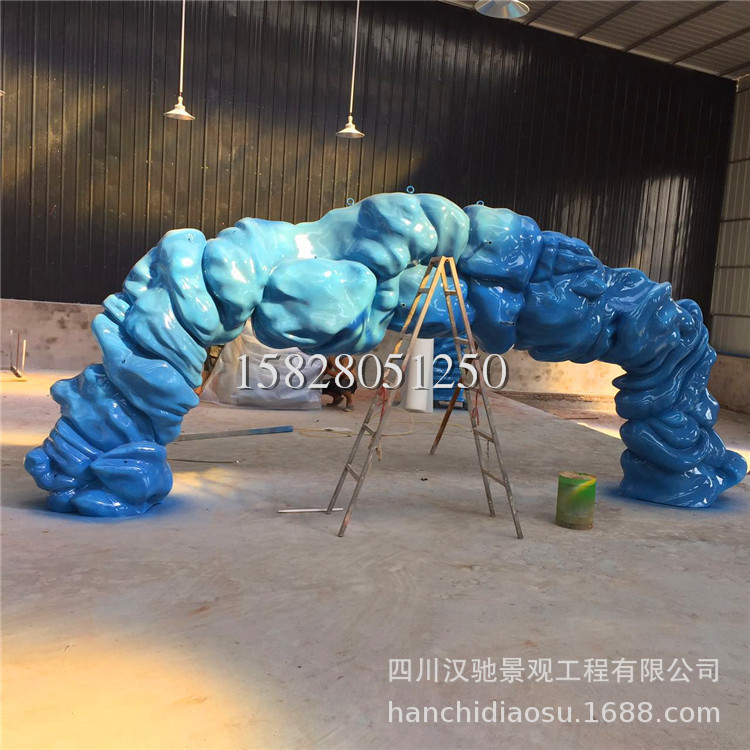 玻璃钢海洋主题游乐场门头雕塑