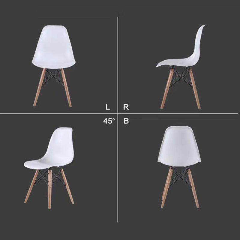 现代网红靠背椅办公休闲家用实木餐椅洽谈书桌椅简约伊姆斯休闲椅