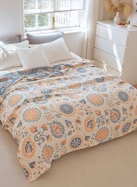 UG73波西米亚毛巾被纯棉成人全棉六层纱布夏季毛巾毯全棉家用老式