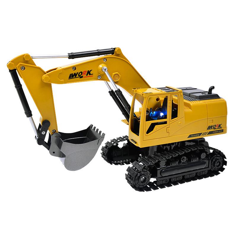 奥海2.4G合金遥控挖掘机8通道可挖掘工程车玩具男孩玩具