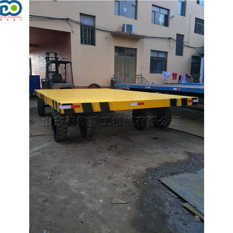 牵引式平板拖车房车底盘拖挂车8T10T机场行李托运设备