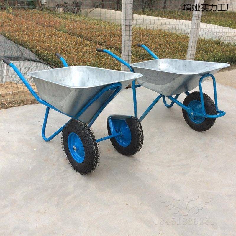 A独轮小推车工地农用沙土建筑翻斗垃圾搬运花园人力双轮手推车包