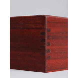 邵氏紫檀桌面杂物储物盒花梨木长盒子印章文玩把件筷子原木收纳盒