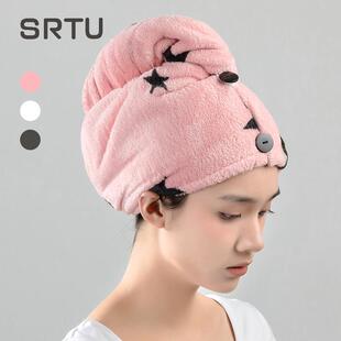 双层加厚干发帽包头巾吸水速干浴帽长发女头发干发巾女孩可爱