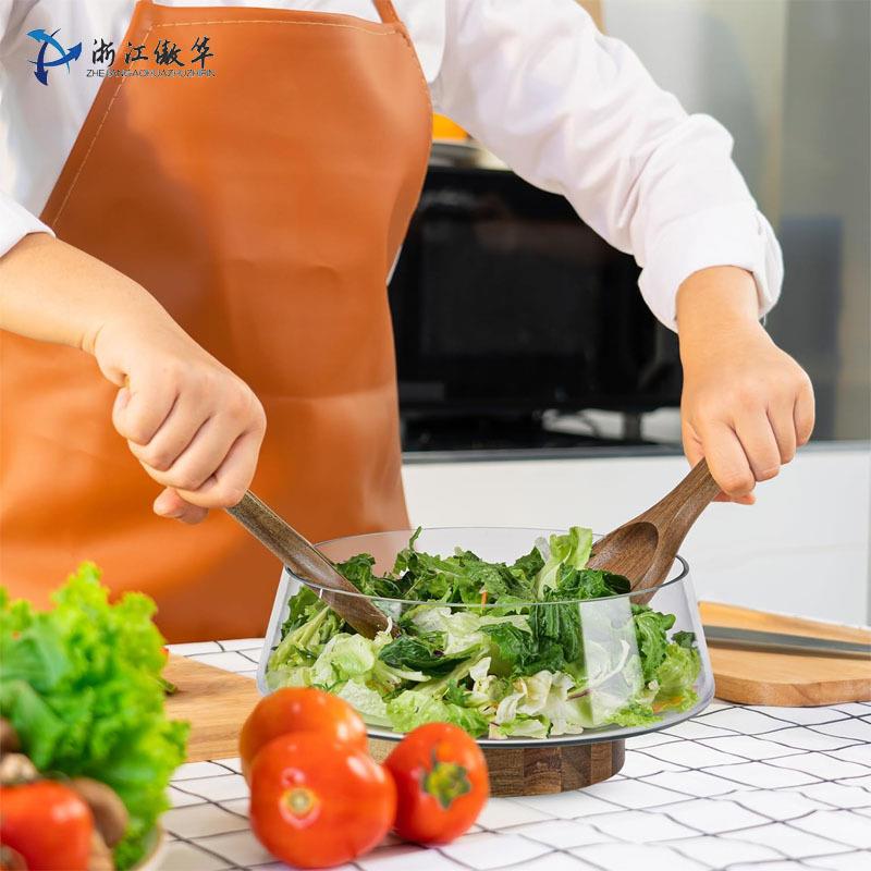 相思木玻璃果盘收纳高脚盘沙拉碗客厅家用茶几果盘木质收纳盒