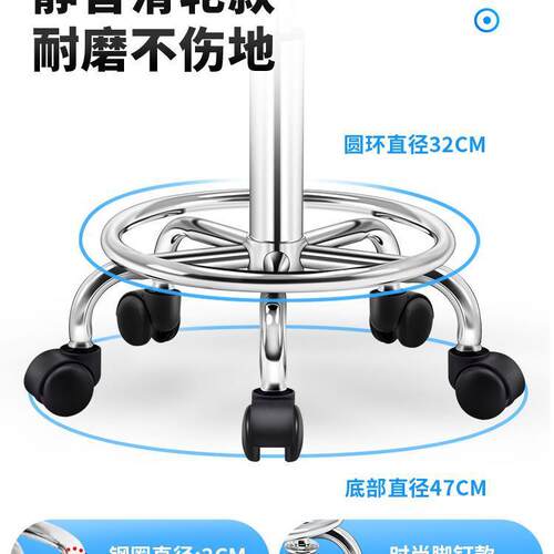吧台椅椅子家用靠背高脚凳旋转吧凳酒吧圆凳升降美容滑轮凳子新款