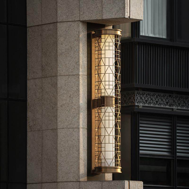 设计师酒店会所走廊过道工程壁灯售楼部餐饮店仿云石大壁灯