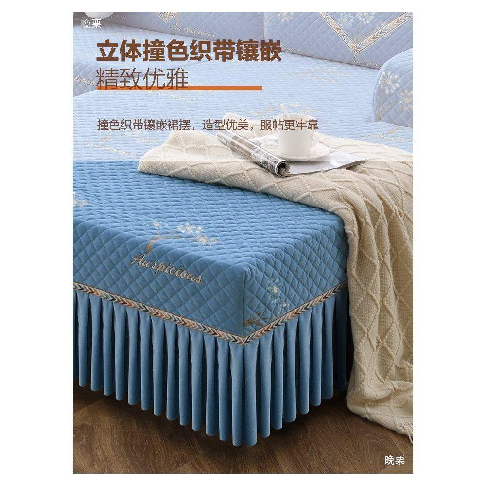 沙发ALthu+$*罩套四季通用组防合滑坐垫包沙发垫全靠背巾盖布简约