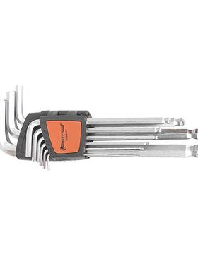 0钢盾工具9扳件套S2合金钢公制加长球头内六角S050007手S05007