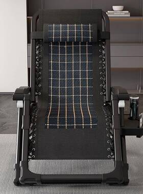 躺叠椅午VUD休折椅子办室午睡床老人公靠沙背发懒人椅家用可躺可