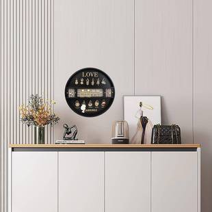 木制式 耳环环架墙壁钥匙扣匙耳环收纳器钥扣挂挂钩圆形325耳收纳