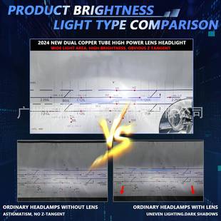 大率双铜N5大功管l改e功d大灯汽车H4前透镜大灯超亮汽车灯泡装大