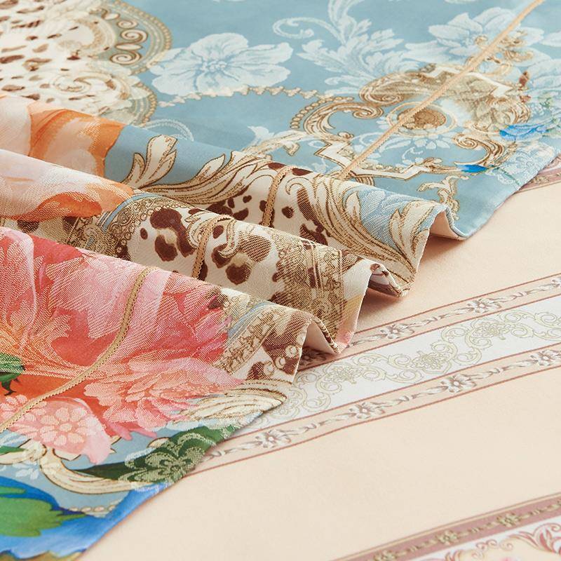 A9欧式贡缎提花加厚床磨毛L四冬件套190纯棉上用品4件套被套秋保