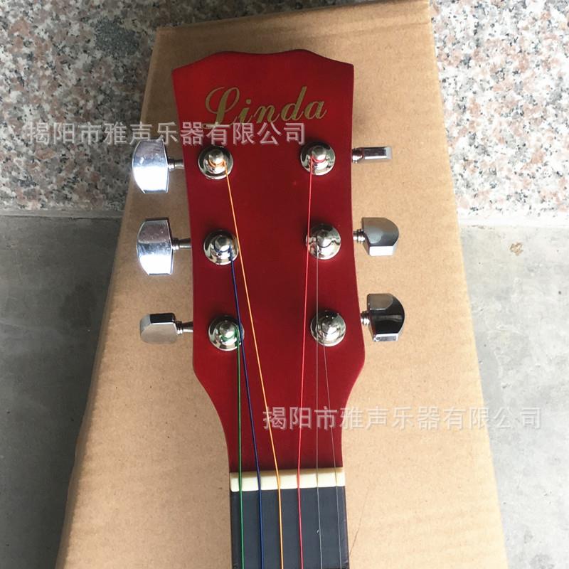 工厂椴木吉他初者吉他8寸木民学吉他谣练习男女3学生38吉它乐器