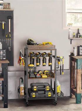 带轮花子的具园工具收纳架电动工收纳盒架工具支架整理储YXG0013