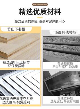 书DGSG-WWZ架落地置物带家用书柜架实木门防尘透明璃门一体靠墙玻