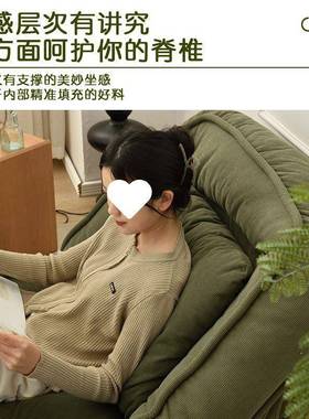 人类狗窝可19747躺可单卧室睡折叠发床阳台人榻榻米休闲躺椅懒人