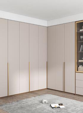 I1实木衣柜家平用卧室柜小AYO户l型转角衣意式极简收纳组合门开大