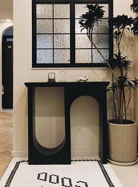 OXD法式关桌客走廊靠墙双拱形设计置白厅物架隔断艺术网玄红色玄