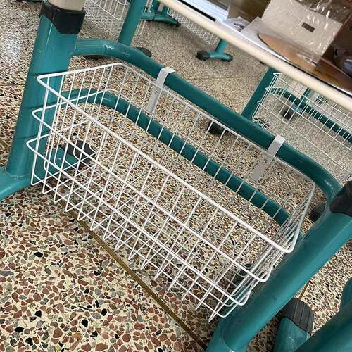 铁艺学生书书桌专用挂篮多功能免钉挂钩收架学生桌纳书包小书YJR2