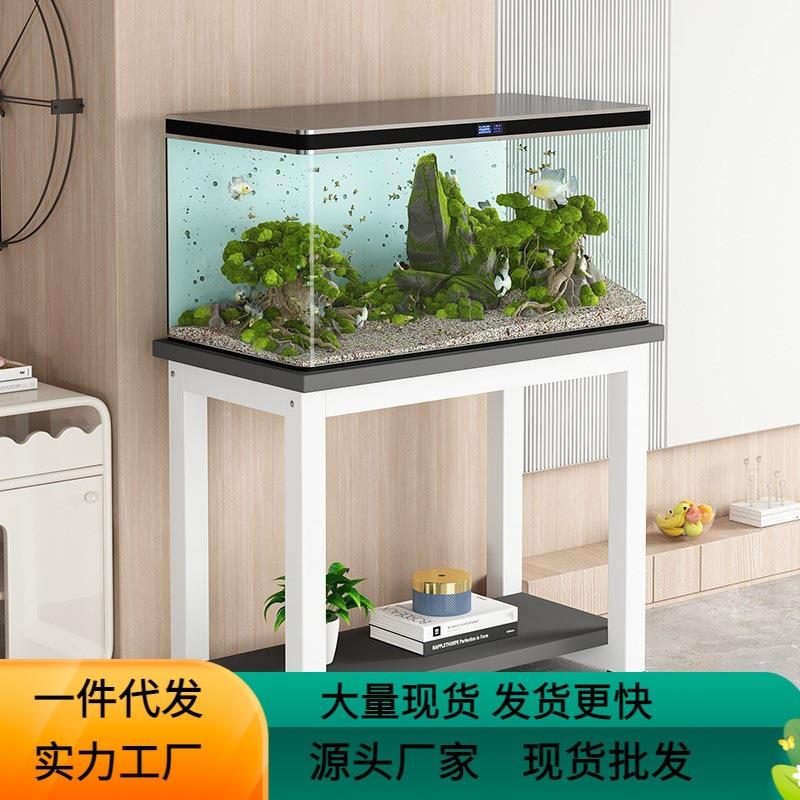 承重鱼缸架子客厅桌758BD100子双落地底托柜层架底座专用柜子底支