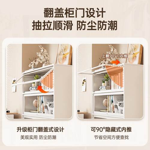 家钢制书柜带柜玻璃门用展防示儿童尘F97ST758书架铁艺置物架铁皮