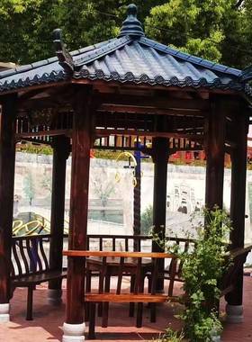 木户室外防腐亭古建长廊亭子景区公园庭TZU院仿古茶廊架木凉制遮