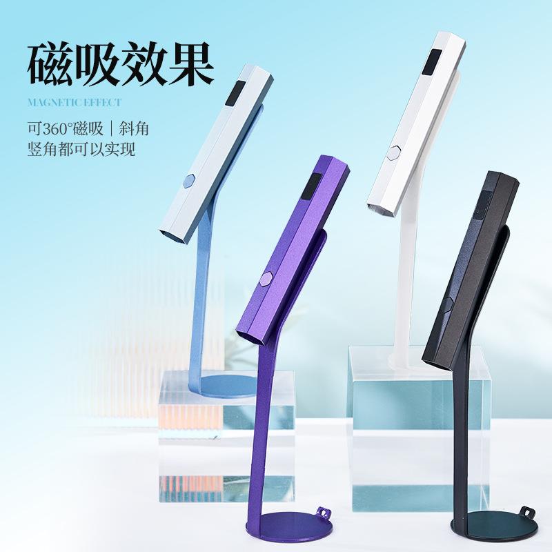 持手美6角金属甲一字灯小型便携蓄电美款迷你甲手持光灯光疗灯甲