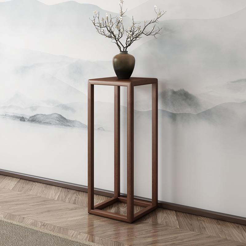 中式花架花实木黑胡桃架木质子客厅3D08落地式高端室内花几件展示