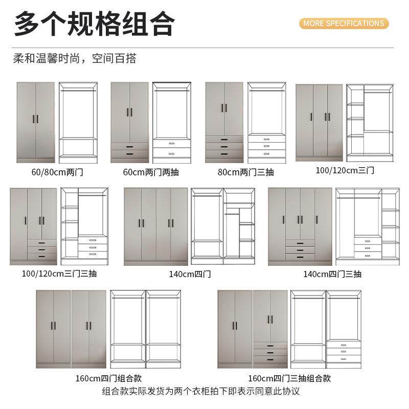 用2025新款柜卧室家奶奶灰挂衣ABY服衣柜子宿舍租易房公寓简收纳