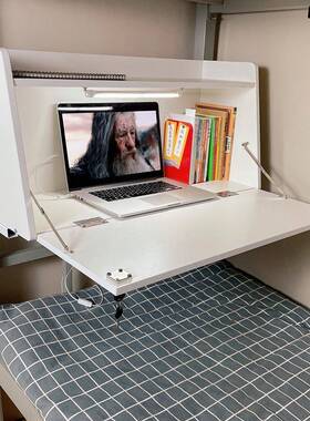 4I悬空人CFN床上脑桌可叠书桌学电生宿舍下铺懒升降桌折上铺学习