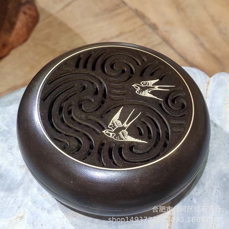 苏工 盼春归小圆炉 品质气质很好的小铜炉 比较精美(现货)