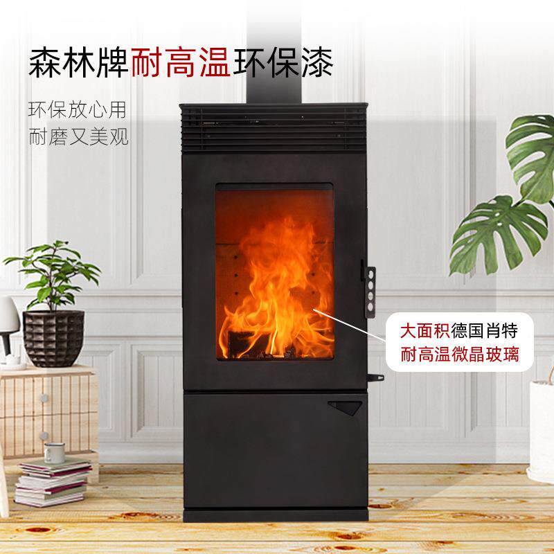 壁炉真火家用QC-01嵌燃木烧取暖器现代欧式钢板入式柴农村自民建