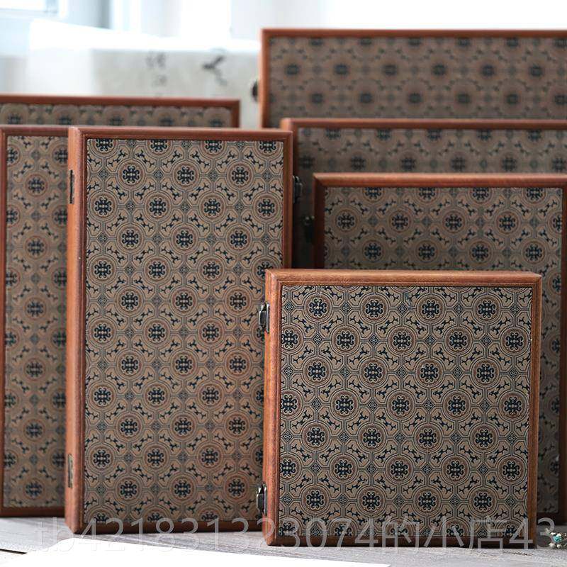 高档徽轩宣纸 实木镶边木盒空白生宣宣纸宣写生用卡纸册页七熟册