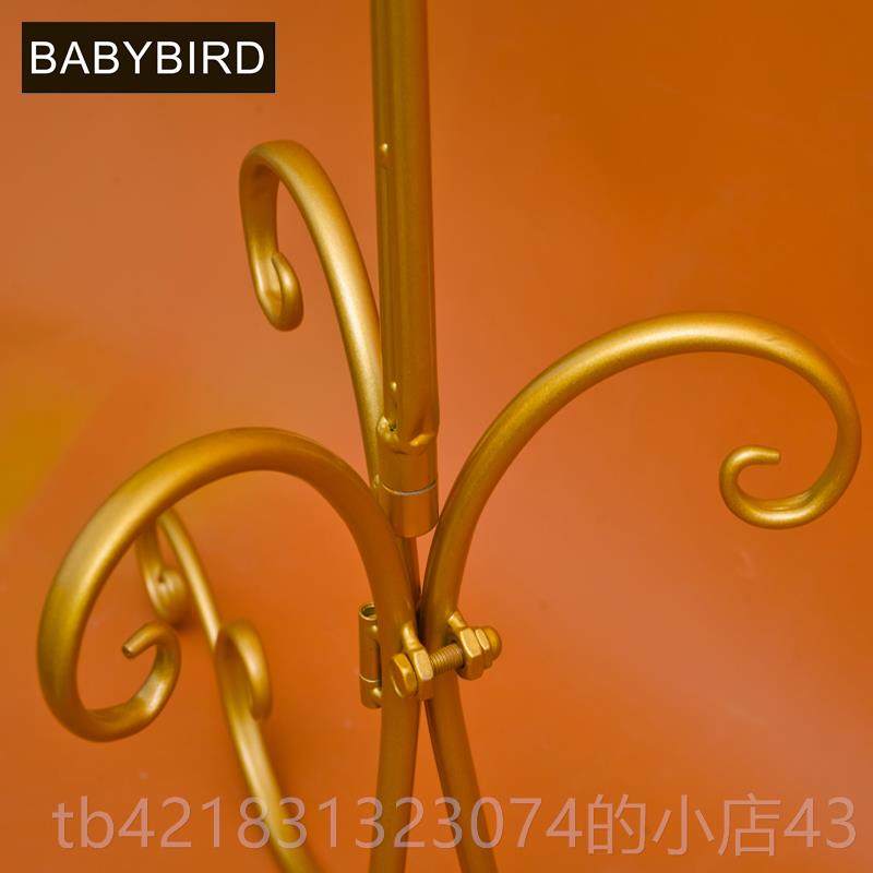 高档鸟鸟笼金属欧式宫廷落地挂架装圆饰铁艺架子 圈复古物笼子置