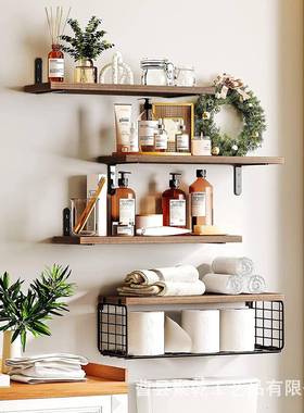 境壁挂浮动木制悬架浮主推收纳厨房浴室浮动式隔板壁挂式浴收纳室