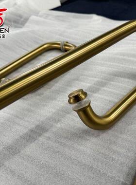 不锈钢拉手加厚双弯QXE淋房门把浴手弧形推间拉门扶手拉卫生玻璃