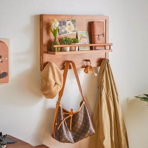 电表箱装架饰画DYO电箱壁挂挂衣架墙上置物实木多功挂能门后衣钩