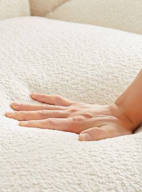 油风沙发现极简小户型客厅超宽53561代坐柔深直排软奶羽绒磨砂布