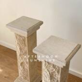 进口复古电视柜客379厅天然关石洞茶桌玄台边几摆支持款 式 家具件